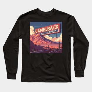 Retro Camelback mountain phoenix az Long Sleeve T-Shirt